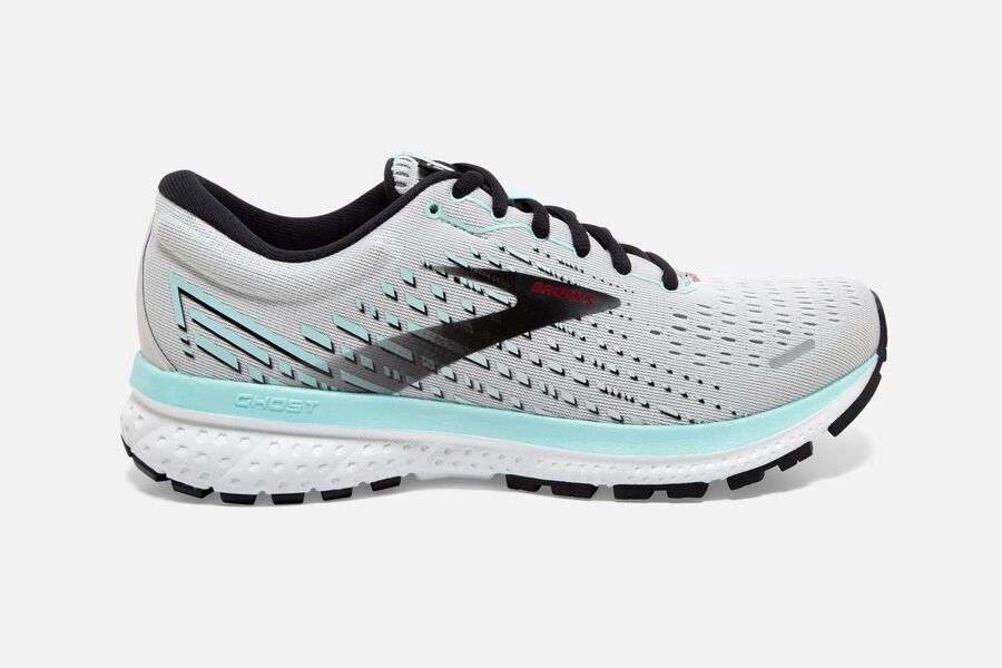 Zapatillas Running Brooks Ghost 13 Mujer Gris/Turquesa Claro/Negras Baratas QYJV97026